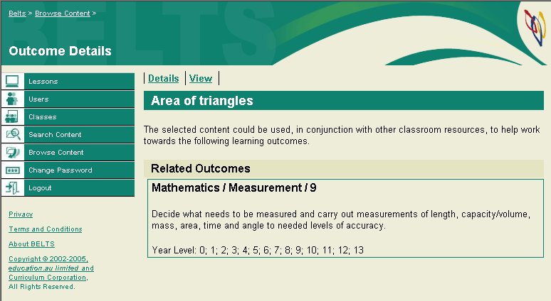 Learning Object Related Outcomes